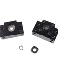 Pro Grade Cnc Linear Guide Rail Kit Sbr12-400 Paired With Sfu1204-400Mm Ball Screw for solid CNC rig, black SBR12UU blocks.