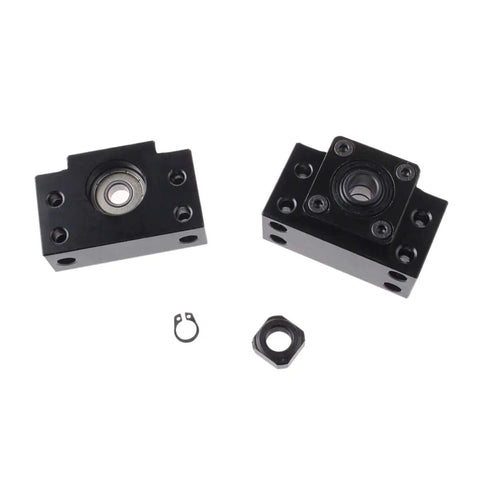 Pro Grade Cnc Linear Guide Rail Kit Sbr12-400 Paired With Sfu1204-400Mm Ball Screw for solid CNC rig, black SBR12UU blocks.