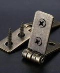 Two Pack Zinc Alloy Cabinet Hinges Four Hole Rectangle Small Hinge 58 By 13 mm For Jewelry Boxes and Furniture Decor