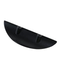 Back view of black 1-1/4 inch crescent drawer pull made of zinc alloy with 32 mm hole centers, part of 10 Pack Crescent Drawer Pulls Black Zinc Alloy Nordic Style Cabinet Wardrobe Handles With One And One Quarter Inch Hole Centers 32 Mm Includes M4 Screws Durable Easy Install For Daily Use In Kitchen Cabinets Dressers And Wardrobes.