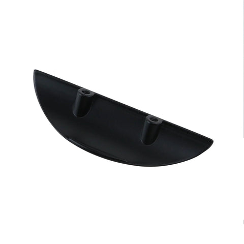 Back view of black 1-1/4 inch crescent drawer pull made of zinc alloy with 32 mm hole centers, part of 10 Pack Crescent Drawer Pulls Black Zinc Alloy Nordic Style Cabinet Wardrobe Handles With One And One Quarter Inch Hole Centers 32 Mm Includes M4 Screws Durable Easy Install For Daily Use In Kitchen Cabinets Dressers And Wardrobes.