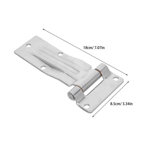 Beefy Heavy Duty Stainless Steel Trailer Door Hinge Set For Trailers, Containers, And Coastal Use, Corrosion Resistant, Quiet Operation, Easy Install, Triangle Hole Spacing 58x41mm, Built Tough For Marine And Outdoor Gear, 18cm hinge