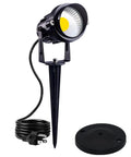 5W AC120V Landscape Up Down Spotlight with Spiked Stand and Base Warm White COB LED Garden Path Light, waterproof, with 5 ft cord and plug