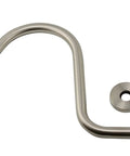 Goose Neck Shower Arm Extension in Stainless Steel with Brushed Nickel Finish, 6 Inch Rise, 11.5 Inch Wall Reach, includes flange
