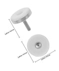 6Pcs Adjustable Furniture Leveling Feet For Tables And Wood Legs, Heavy Duty Iron And Plastic Construction With M8 Thread, Easy Install No Sweat Stability Boosters For Home And Office, Fits Most Furniture, 1.69in white threaded foot