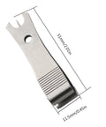 Two Pack Stainless Steel Fishing Line Cutter Nippers With Hook Eye Pin, Ultra Compact Lightweight Line Scissors, dimensions shown