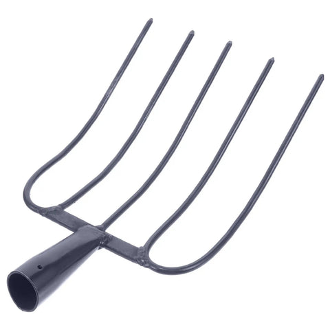 Heavy Duty Stainless Steel Hand Fork For Gardening And Farming, Easy Weeding And Digging, Durable Iron Construction, Dark Blue.