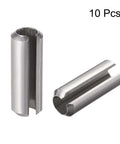 Slotted Spring Pin M8 X 35mm 304 Stainless Steel Roll Pin 10 Pcs Plain Finish Axial Slotted With Chamfered Ends