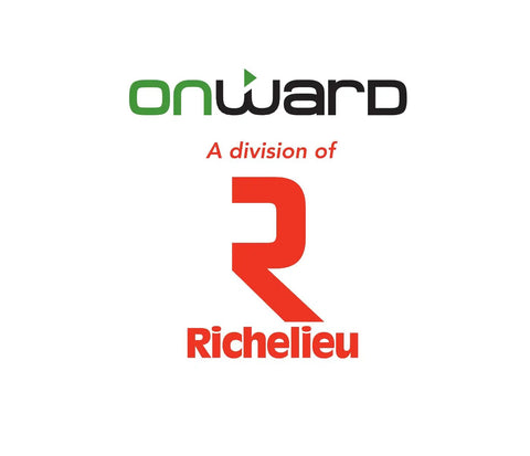 Onward logo, a division of Richelieu, featuring green and red text.