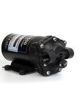 Self Priming RO Water Booster Pump For Well And Storage Tank 50 GPD viewed from side, showcasing black durable material and smooth finish.