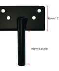 Self Locking Gate Latch Heavy Duty Post Mount Automatic Gravity Lever Fence Lock for Wood or PVC Gates Includes Fasteners, Durable Black Steel Security for Pool and Yard Garden, 2 Pack black steel latch with 40mm plate and 85mm lever