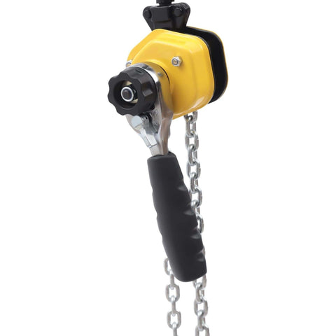 Compact Manual Chain Hoist Lever Block 0.25 Ton Capacity 550 Lbs Lift 10 Ft Chain With Lifting Hook Anti Jam Guide Wheel Handy Knob Adjustable