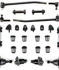 Front Inner Tie Rod End Repair Kit Fits 1957 1958 Ford Custom Montclair Monterey Park Lane Turnpike Cruiser Voyager Complete Assembly With New Boots Seals Cotter Pins Built Tough For No Fuss Installation And Cruisin Comfort parts laid out for installation.