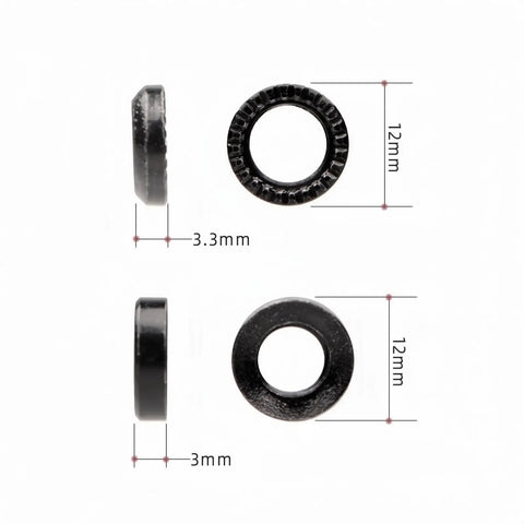 Trail Ready Mountain Bike Disc Brake Caliper Mount Bolt Kit M6x24mm With Washers And Lock Washer dimensions shown
