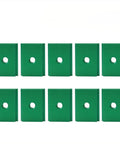 Beefy 10 Pack T Track Nuts M6 And M8 T Slot Sliders For 30mm Aluminum Extrusion Profiles green T slot sliders viewed from above.