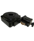 Motorized Rotary Positioning Stage NT02RA100 High Precision Electric Rotary Table with worm gear drive, frontal view
