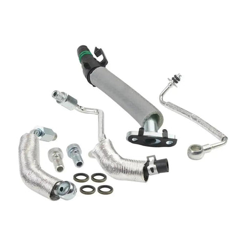 Ultimate 4 PCS Oil Return Drain Line And Feed Pipe Kit For Chevy Cruze Sonic Trax With Buick Encore 1.4 L4 Engine That Fits Perfectly And Keeps Your Ride Running Smooth Like A Dream Without Any Drama Or Leaks. 4-piece metal oil return and feed lines with fittings and seals