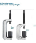 Astro Pneumatic Tool 78100 Goliath Ball Joint XL C-Frame Press, pair of silver metal presses