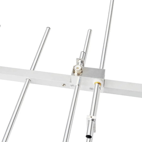 Close-up of Beast Dual Band VHF UHF Yagi Antenna For Ham Radio 144 MHz And 430 MHz 9.5 dBi To 11.5 dBi Gain with U bolt mount