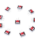 10 Pack 1 To 1 Audio Isolation Transformer With EI14 Core, 600 Ohm Primary To 600 Ohm Secondary, 135 Ohm DC, arranged in circle.