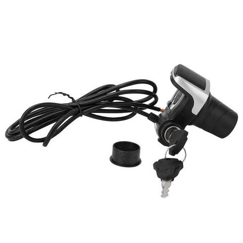 36V Twist Throttle With LCD Power Display For Ebike E Scooter And E Motorcycle Handlebar Controller Fits 22 To 22.8mm Bars Includes Key Lock And 1.6m Cable For Real Time Battery Readout And Safer Rides
