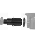 1.25 Inch Variable Telescope Camera Adapter For Prime Focus And Eyepiece Projection Astrophotography connected to DSLR