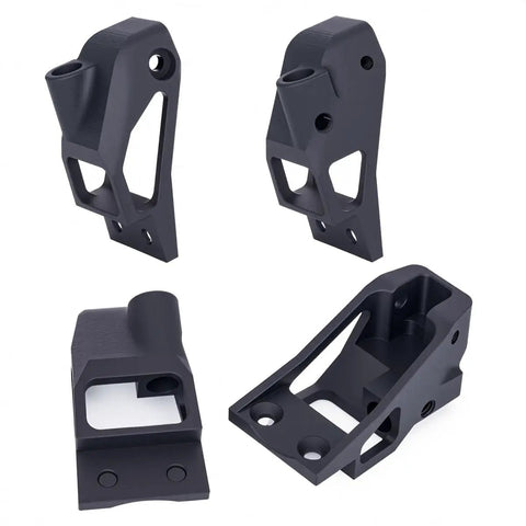 Beefed Up Aluminum Shock Absorber Mount Tower Set For One Tenth Scale RC Crawler VS4 10 Phoenix Chassis Front And Rear Upgrade Parts Direct Bolt On Replacement Machined Pockets Reduce Weight Black