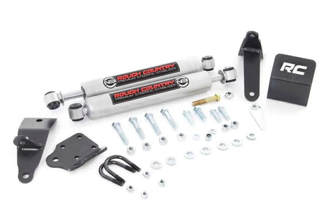 Dual Steering Stabilizer For 2003 To 2012 Ram 2500 3500 4WD That Boosts Control And Stability Cuts Bump Steer And Vibration Extends Tire