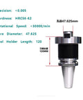 Heavy Duty CNC Milling Tool Holder Made From Rustproof Stainless Steel for precision machining, 120mm length, 47.625mm bore.