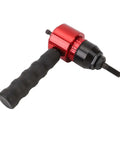 Professional Cordless Drill Rivet Nut Tool Adapter Kit For Fastening Metal Sheets Cars And Aluminum Boats With 5 Mandrels Carry Case, red black adapter