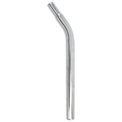 Layback BMX Seat Post 25.4mm By 350mm Steel No Support Silver Finish Fits Most Frames Easy Install Thickened Construction