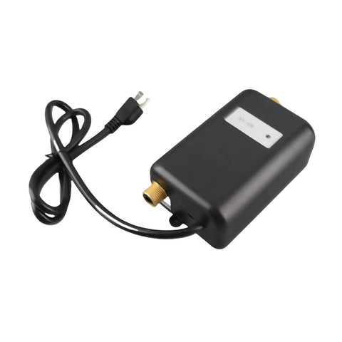 Compact Electric Under Sink Water Heater Brings Quick Warmth Back With A No Fuss Eco Friendly Tankless Build That Slashes Power Bills While Cranking Out Streaming Hot Water For Everyday Use, showing black unit with cords.