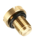 Solid Gear Car Radiator Coolant Expansion Tank Bleeder Screw With Tough Rubber O Ring Seal and Heat Resistant Copper Build for Hassle Free BMW X3 X5 325i, close-up view.