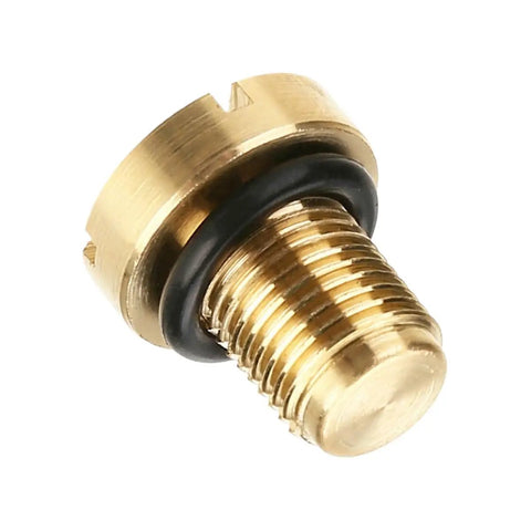 Solid Gear Car Radiator Coolant Expansion Tank Bleeder Screw With Tough Rubber O Ring Seal and Heat Resistant Copper Build for Hassle Free BMW X3 X5 325i, close-up view.