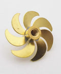 Copper 7 Blade RC Boat Propeller M4 28mm Right Hand Shaft For Submarines And Scale Marine Models Pro Grade Top View
