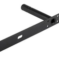 Heavy Duty Hidden Floating Shelf Brackets Six Pack Built Different Badass Wall Support Rods For Clean Modern Shelves And Solid Kitchen Storage Racks Matte Black Hardware Setup close-up of a single matte black bracket.