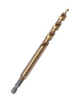 Must-Have 2-Piece Kit With 1/4 Inch Hex Pocket Screw Jig Plus 3/8 Inch Twist Step Bit For Quick Hole Drilling And Smooth Woodworking Projects Every Handyman Needs To Bust Out Serious Skills, 3/8 inch gold twist drill bit with 1/4 inch hex shank