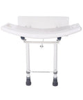 Wall Mounted Shower Chair With Easy Fold Away Design For Adults Adjustable Legs Space Saving Bath Seat That Folds Against The Wall And Supports Up To 300 Lbs
