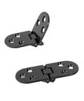 Set Of 2 Foldable Cabinet Hinges With 180 Degree Swing For Flat Panel Cabinets in black finish