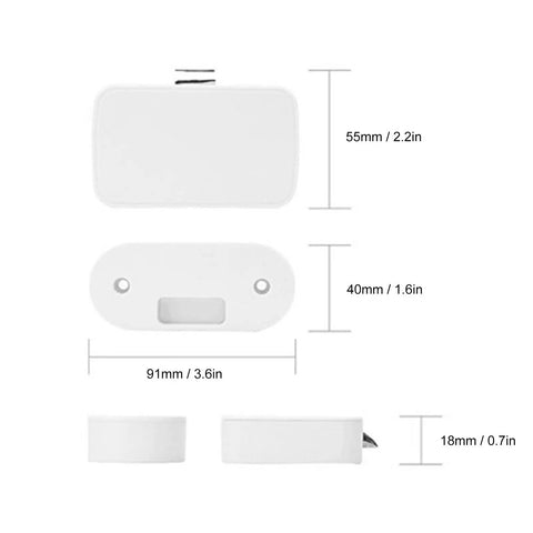 Dimensions of Keyless Smart Bluetooth Cabinet Lock illustrating size and shape for secure storage use in cabinets and wardrobes.