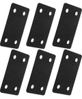Stainless Steel Straight Brackets Black Finish Six Pack For Wood Repair And Furniture Mending Plates Flat Joining Plates