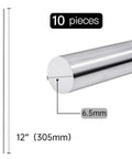 6061 Aluminum Round Rod One Quarter Inch Diameter 305mm Length Ten Pack Solid Rod Stock For DIYers Machining Model Making