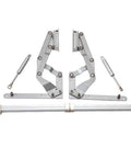 Smooth Vertical Lift Cabinet Door Hinge For 6-8Kg Doors No-Fuss Pneumatic Flap Up Support, showing metal parts and mechanisms.