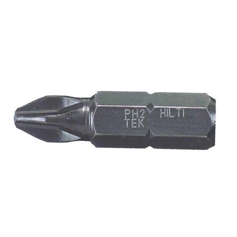 PHL 2 TEK Insert Bit With One Quarter Inch Hex Shank And One Inch Length Pack Of 10 PN 2039032 close-up view