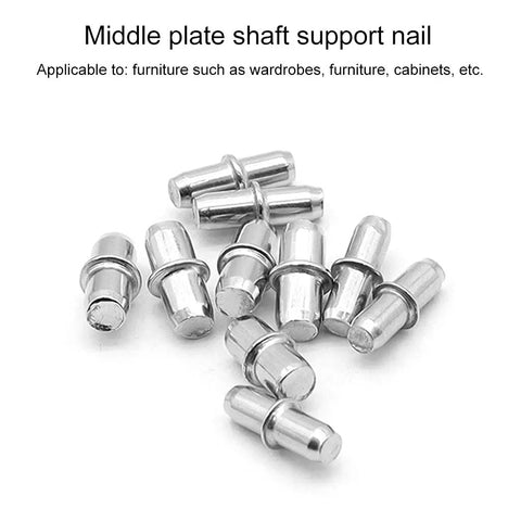 50 Pcs I Shape Shelf Pegs Pins Set For Cabinets Bookshelves And Furniture Brackets Durable Nickel Plated Metal Shelf Support Pins
