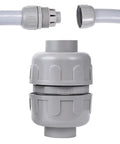1-Inch NPT Liquid-Tight PVC Conduit Connector Double-Ended Straight 180 Degree Two-Way Fitting for Flexible Conduits Indoor Outdoor Use