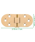 Top Tier Pack of Heavy Duty Brass Table Folding Hinges With 180 Degree Rotation For Sewing Machines Desks And Doors Super Smooth Quiet Flip Top Hardware, dimensions 2.79 in x 1.18 in.