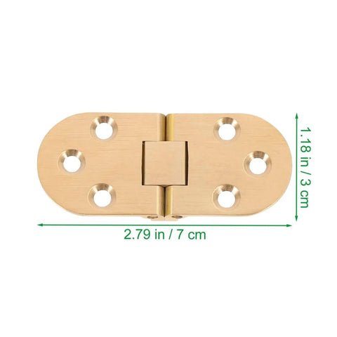 Top Tier Pack of Heavy Duty Brass Table Folding Hinges With 180 Degree Rotation For Sewing Machines Desks And Doors Super Smooth Quiet Flip Top Hardware, dimensions 2.79 in x 1.18 in.