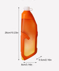 Easy Squeeze Cycling Water Bottle 680 ML in orange color, 26x8x5.5cm, lightweight with silicone top, ideal for biking.