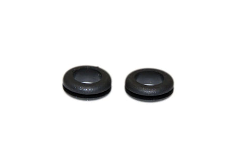 Rubber Grommet 13/32 Inch ID OEM Replacement 784639, shown as two durable, black circular grommets crafted for industrial applications.
